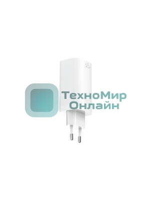 Сетевое зарядное устройство OLMIO 2Type-C/USB, 65W, 6A, QuickCharge3.0, PowerDelivery3.0, GAN