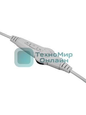 Гарнитура Defender Glitch белый, проводная, подсветка