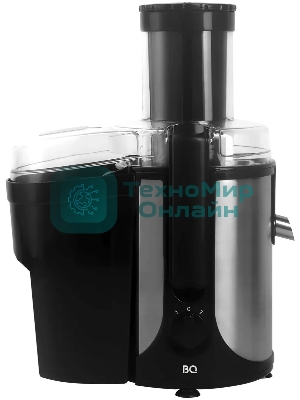 Соковыжималка BQ J1003 чёрный/стальной, центробежная, 1800 Вт, 1000 мл, механическое