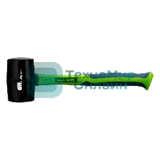 Киянка резиновая Сибртех 680 г, черная резина, фибергласовая рукоятка