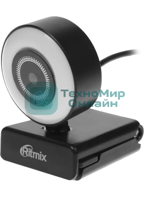 Веб-камера Ritmix RVC-250 2592x1944, 30 кадр/с, USB Type-A, микрофон, автоматическая фокусировка, универсальное крепление