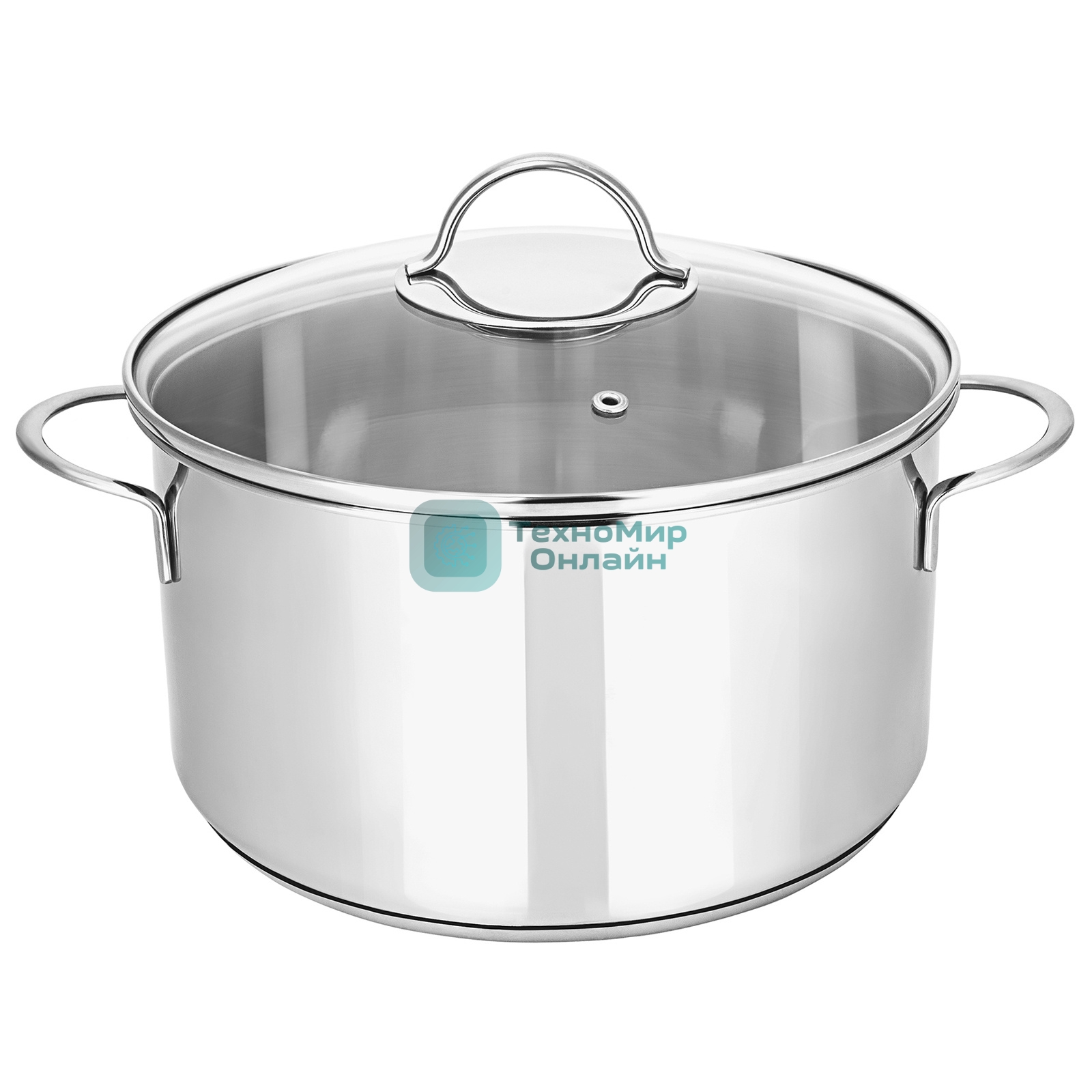 Кастрюля из нержавеющей стали APPETITE SH05273 pretty 2,7 л, стеклянная крышка с ободком и пароотводом, диаметр 18 см.