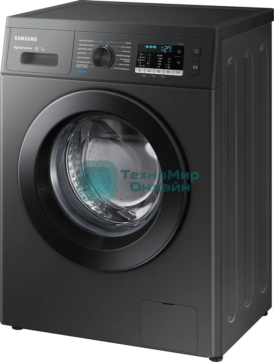 Стиральная машина Samsung WW70AG5S20CXLP нержавеющая сталь, загрузка фронтальная 7 кг, 1200 об/мин, класс: A
