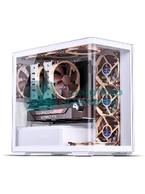 Корпус без блока питания JONSBO D300, Mini-Tower, TG, no fan, 2xUSB-A 3.2 + 1xUSB-C 3.2, mATX, mITX White