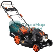 Газонокосилка бензиновая PATRIOT PT 52LS 512109024 Рабочий объем 200сс, мощность 6.5л.с., рабочая ширина 51 см, корпус сталь, регул. высоты 30-75мм прорезин. колеса 178-254мм, травосбор. 60л