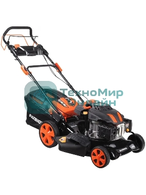 Газонокосилка бензиновая PATRIOT PT 52LS 512109024 Рабочий объем 200сс, мощность 6.5л.с., рабочая ширина 51 см, корпус сталь, регул. высоты 30-75мм прорезин. колеса 178-254мм, травосбор. 60л