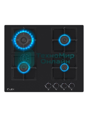 Газовая варочная панель LEX GVG 644A BBL независимая, черный