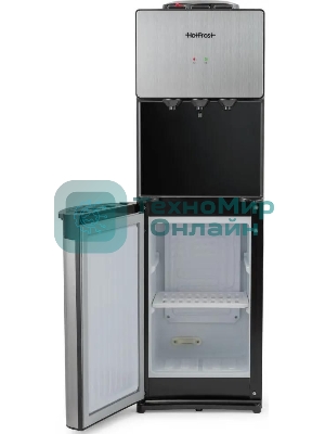 Кулер для воды Hotfrost V400BS, верхняя загрузка, нагрев 90 °С, охлаждение 10 °С, серебристый/черный