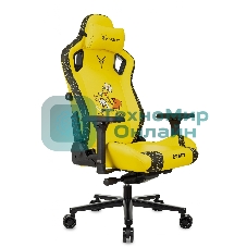 Кресло Knight Craft Dragon желтый, экокожа, 120 кг, механизм качания