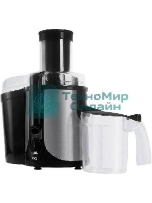 Соковыжималка BQ J1003 чёрный/стальной, центробежная, 1800 Вт, 1000 мл, механическое