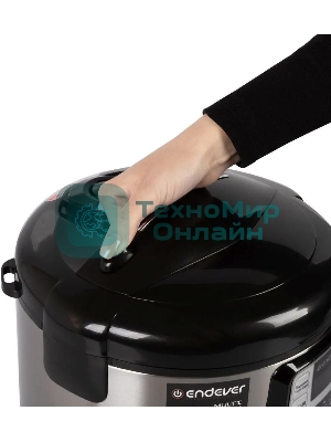 Мультиварка Endever Vita-95, мощность 1000 Вт, черный/стальной, емкость 5л, 45 авторежимов работы, книга рецептов