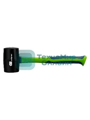 Киянка резиновая Сибртех 680 г, черная резина, фибергласовая рукоятка