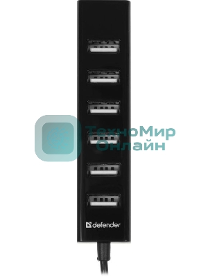 USB-концентратор Defender Quadro Swift, USB 2.0, USB 7 портов, USB