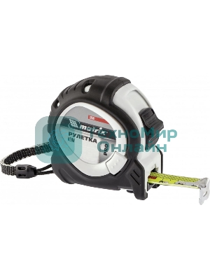 Рулетка Matrix Neon, 5 м x 19 мм, обрезиненный корпус, 3 фиксации, PRO