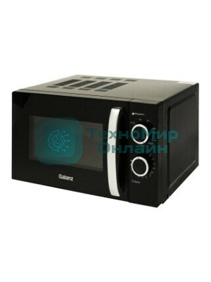 Микроволновая печь Galanz MOG-2009MB черный, 20 л, 700 Вт, переключатели - поворотный механизм