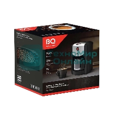 Кофеварка капельная со встроенной кофемолкой BQ CM1009 черный-стальной, исп. кофе - зерновой/молотый, 0.625 л, 700 Вт.