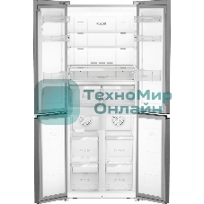 Холодильник Hotpoint HFP4 480I X нержавеющая сталь трехкамерный 300/150л морозилка снизу, No Frost, Side by Side