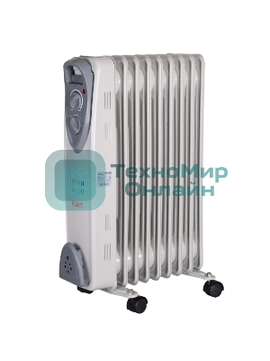 Обогреватель масляный Ресанта ОМ-9А (9 секций), белый, 2000 Вт, 20 м2, термостат 67/3/16