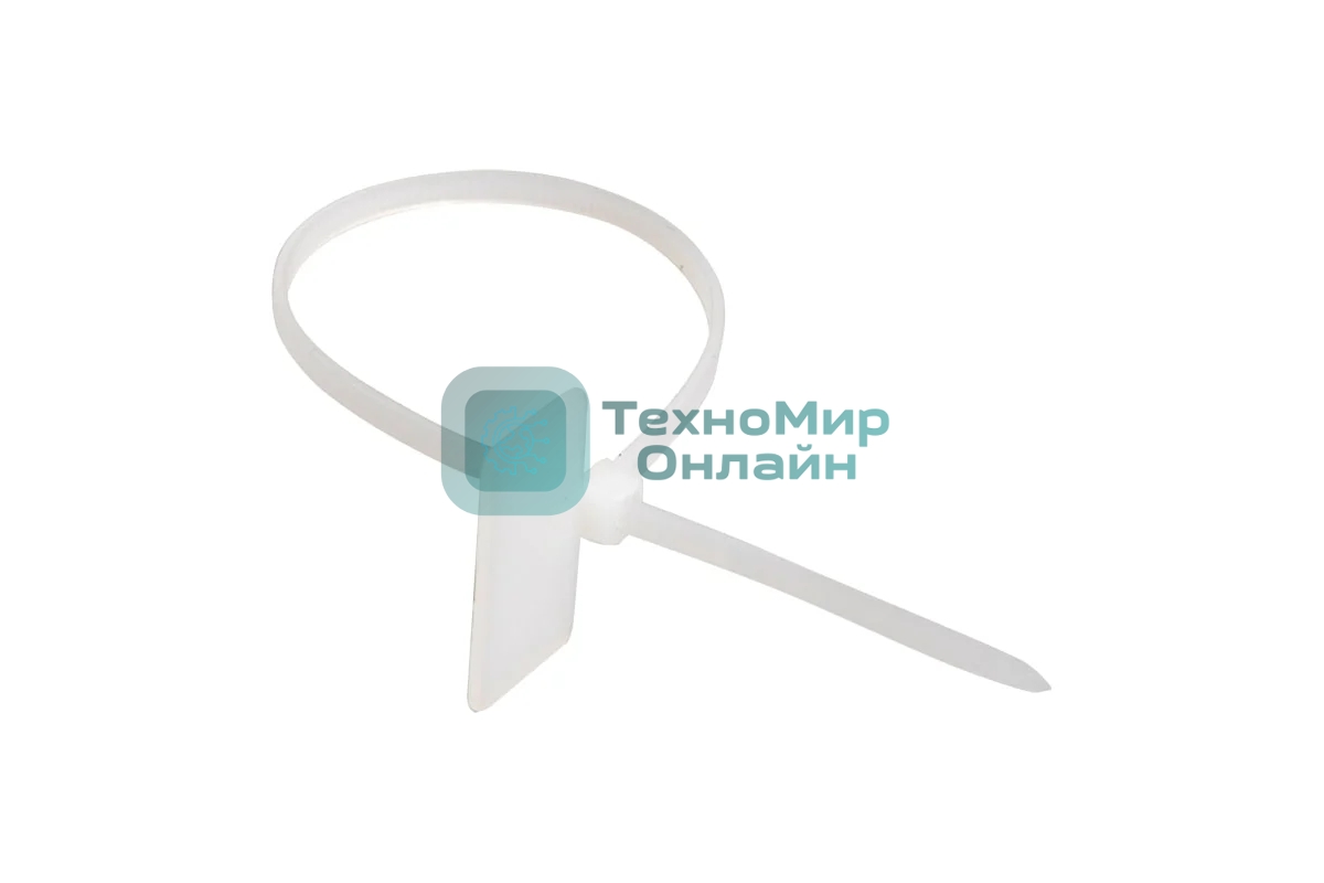 Хомут кабельный IEK UHH61-3-200-100 ХП1 3х200 белый с таб. 25х15 (уп. 100 шт)