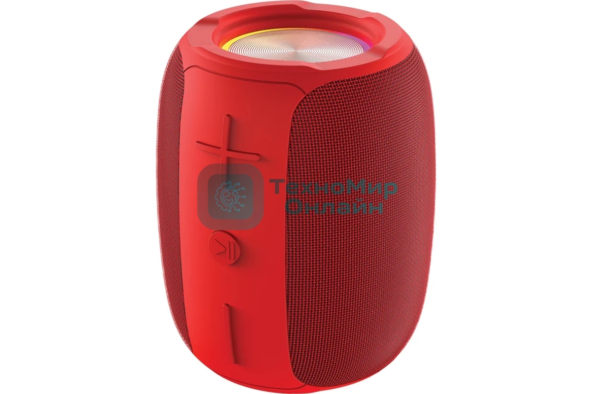 Колонка беспроводная QUMO BatteryBeats BT5.0 5Вт IP64 FM SD USB AUX подсветка 1500мА·ч красный