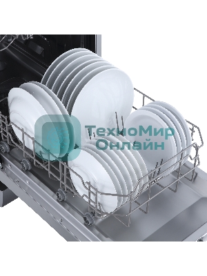 Посудомоечная машина Бирюса DWF-410/5 M, серый, 44.8 см, 10 компл., 49 дБ, класс A++