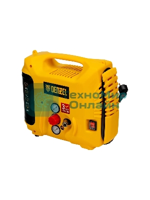 Компрессор воздушный Denzel DL1300, 10 бар, 1,3 кВт, 180 л/мин, 5 л, с набором аксессуаров