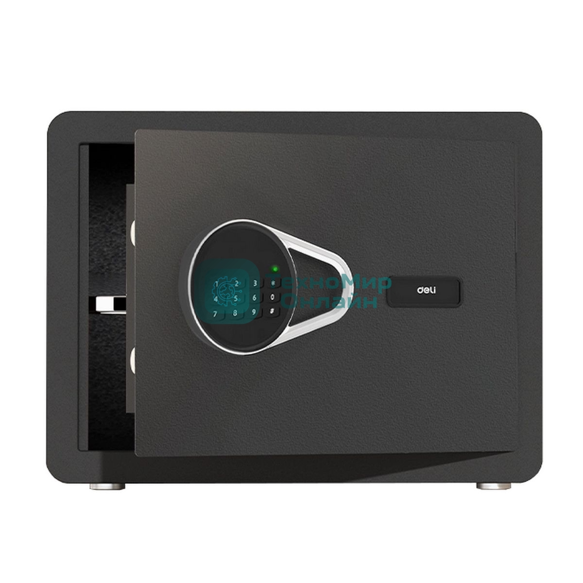 Сейф Deli ET540 350x 250x 250 мм, кодовый электронный/ключевой, черный