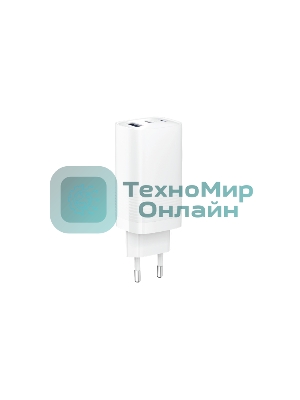 Сетевое зарядное устройство OLMIO 2Type-C/USB, 65W, 6A, QuickCharge3.0, PowerDelivery3.0, GAN
