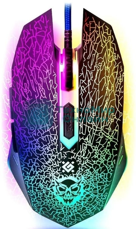 Мышь проводная Defender Shock GM-110L черный, 3200 dpi, USB, кнопки - 6