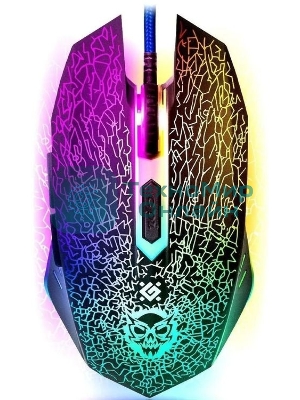 Мышь проводная Defender Shock GM-110L черный, 3200 dpi, USB, кнопки - 6