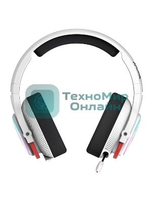 Гарнитура Bloody MR720 Naraka белый, беспроводная + проводная, радиоканал/Bluetooth/mini jack 3.5 мм, до 44 ч, подсветка