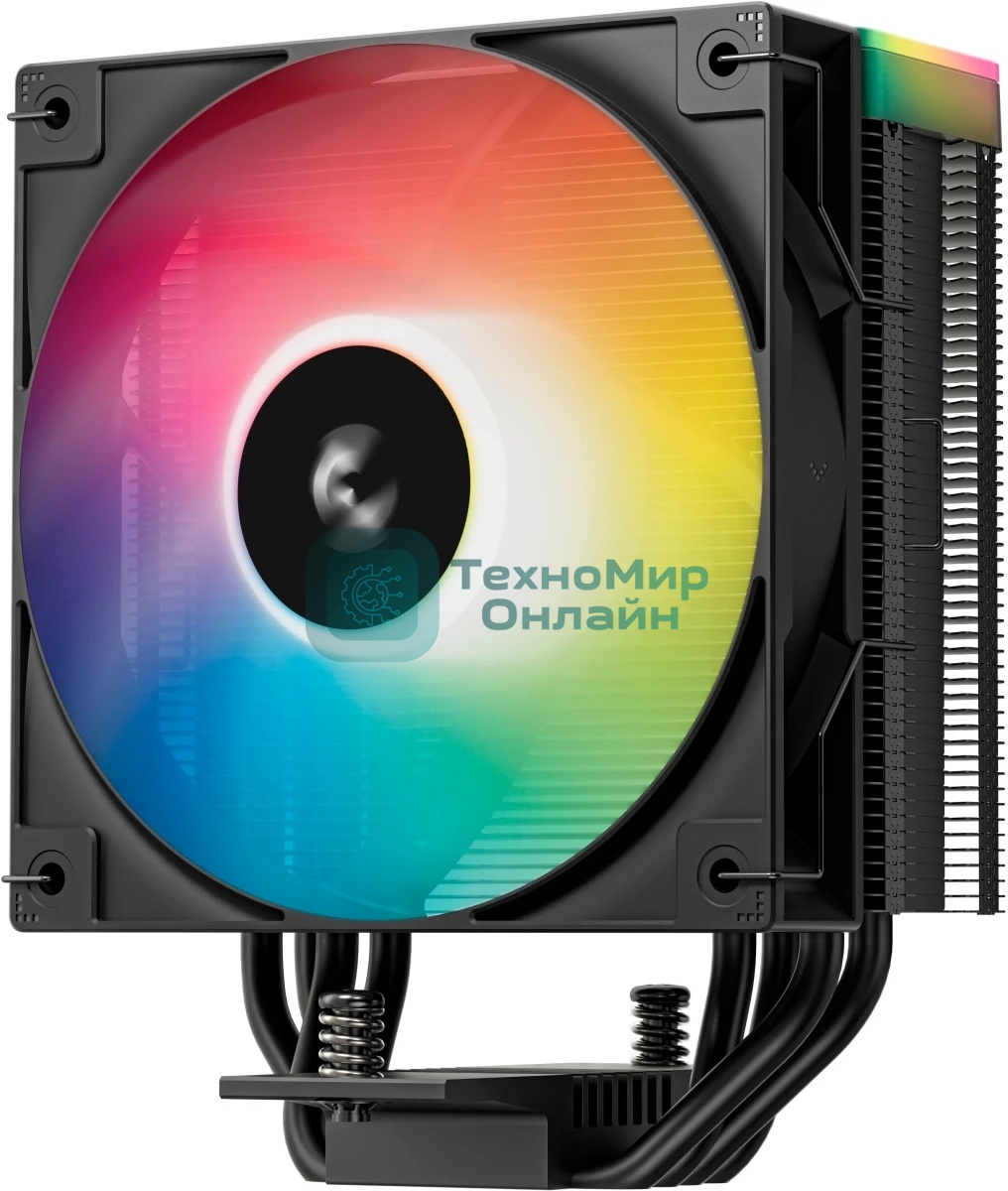 Кулер для процессора DEEPCOOL AG400 BK ARGb V2 черный 120мм алюминий+медь 2100rpm 31.6db 4-pin 220W 154мм