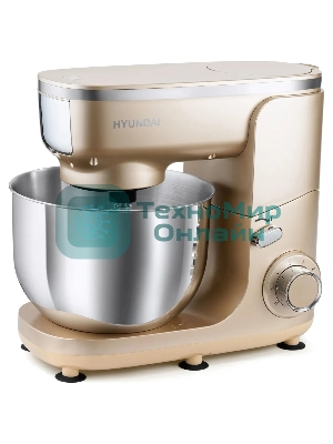 Кухонная машина Hyundai HYM-S7451 планетар.вращ. 1400Вт золотистый
