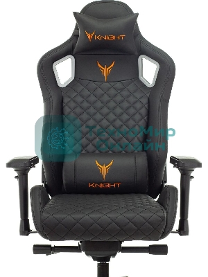 Кресло игровое Knight TITAN черный ромбик эко.кожа с подголов. крестовина металл