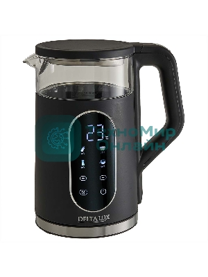 Чайник Delta Lux DE-1025 черный 2,2кВт, 1.7 л, LC