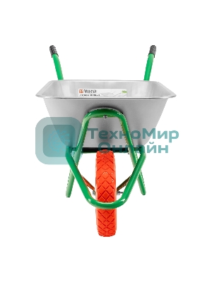 Тачка садово-строительная Palisad с PU колесом, грузоподъемность 180 кг, объем 120 л