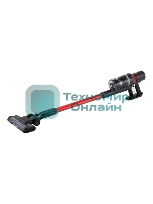 Пылесос вертикальный Harper HVC-VR03 красный/черный, питание от аккумулятора, 100 Вт, уборка сухая, пылесборник 0,8 л