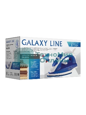 Утюг Galaxy Line GL 6121 синий, 1600 Вт, 25 г/мин, 120 г/мин, 150 мл
