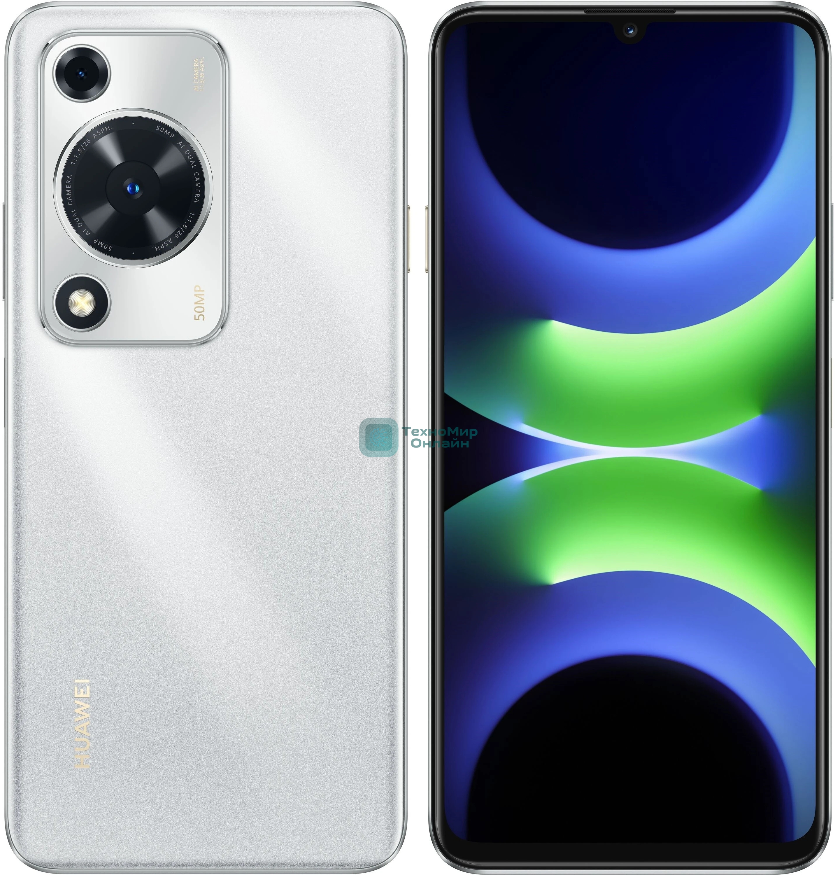 Смартфон Huawei Nova Y63 6/128Gb, серебристый
