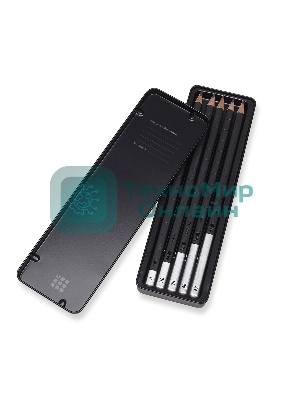 Набор карандашей чернографитных Moleskine DRAWING SET EW7P05GPHA мет.кор. 5 кар.H/HB/2B/4B/6B