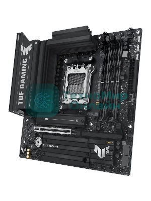 Материнская плата ASUS TUF Gaming B850M-Plus, AM5, AMD B850, 4xDDR5, 4xSATA, 3xM.2, 1xPCIe 5.0 x16, 1xPCIe 4.0 x4, 1xPCIe x1, 1xDP, 1xHDMI, 1x2.5Gb LAN, 4xUSB 2.0, 4xUSB 3.2 Gen 1, 3xUSB 3.2 Gen 2, 1xUSB-C, 3x3.5 мм, 7.1, mATX