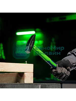 Молоток слесарный Сибртех 400 г, фибергласовая обрезиненная рукоятка