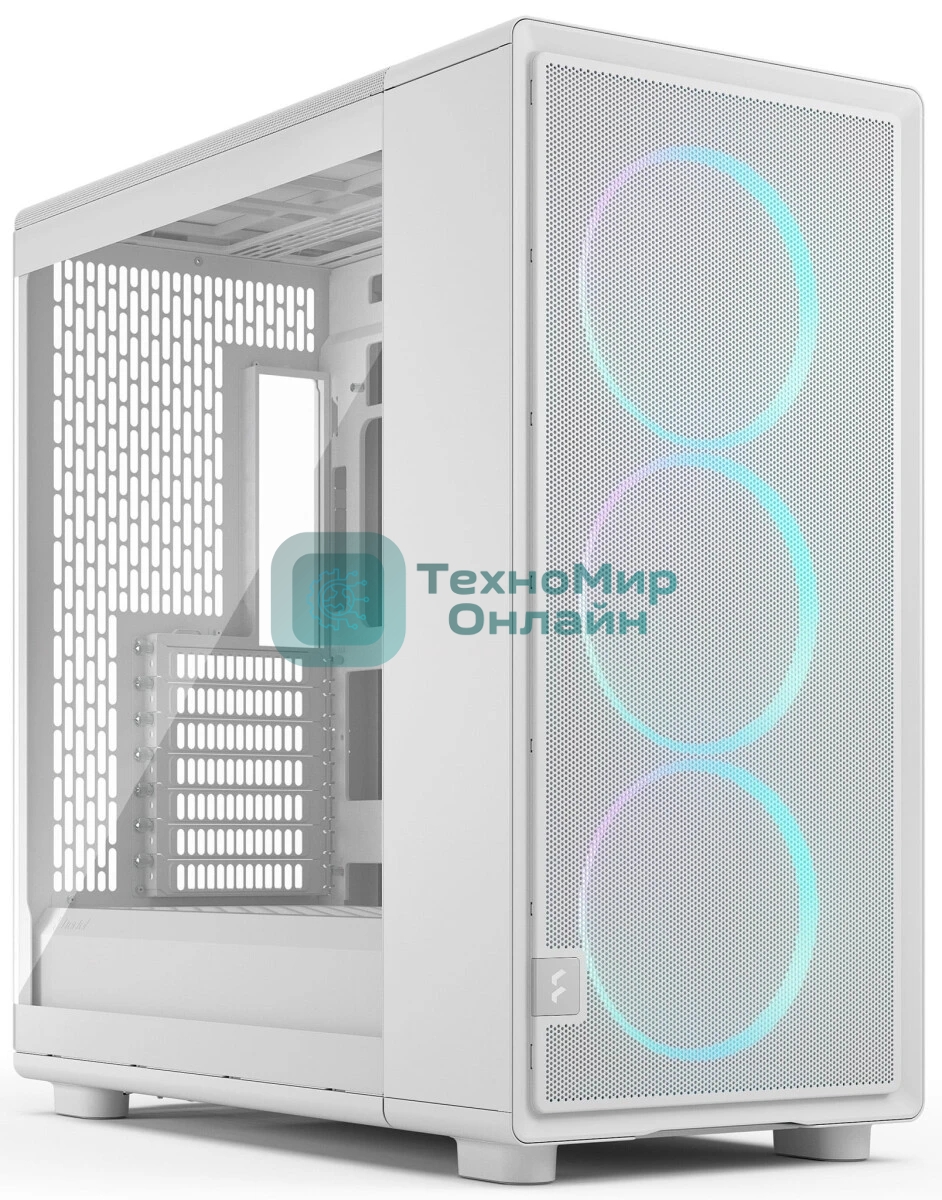 Корпус Fractal Design Epoch XL White TG RGB Clear Tint, Full-Tower, белый, 3 x 140 мм
