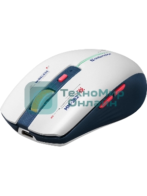 Мышь беспроводная Defender Dila MM-282 белый/синий, 1800 dpi, радиоканал, USB, кнопки - 6