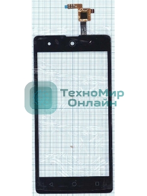 Сенсорное стекло (тачскрин) для Micromax Q349 Canvas Selfie 4, черное