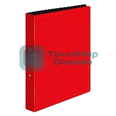 Папка на 2-х кольцах Бюрократ DeLuxe DL0740/2RED A4 пластик 0.7мм кор.32мм красный