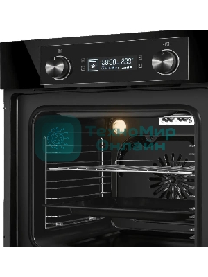 Шкаф духовой электрический Maunfeld AEOH60102B, 60л, дверца с 3 стеклами, черный