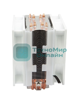 Кулер для процессора Alseye S120D-W белый, 120 мм, алюминий/медь, 1700 об/мин, 38.8 дБ, 4 pin, 135 Вт, 153 мм