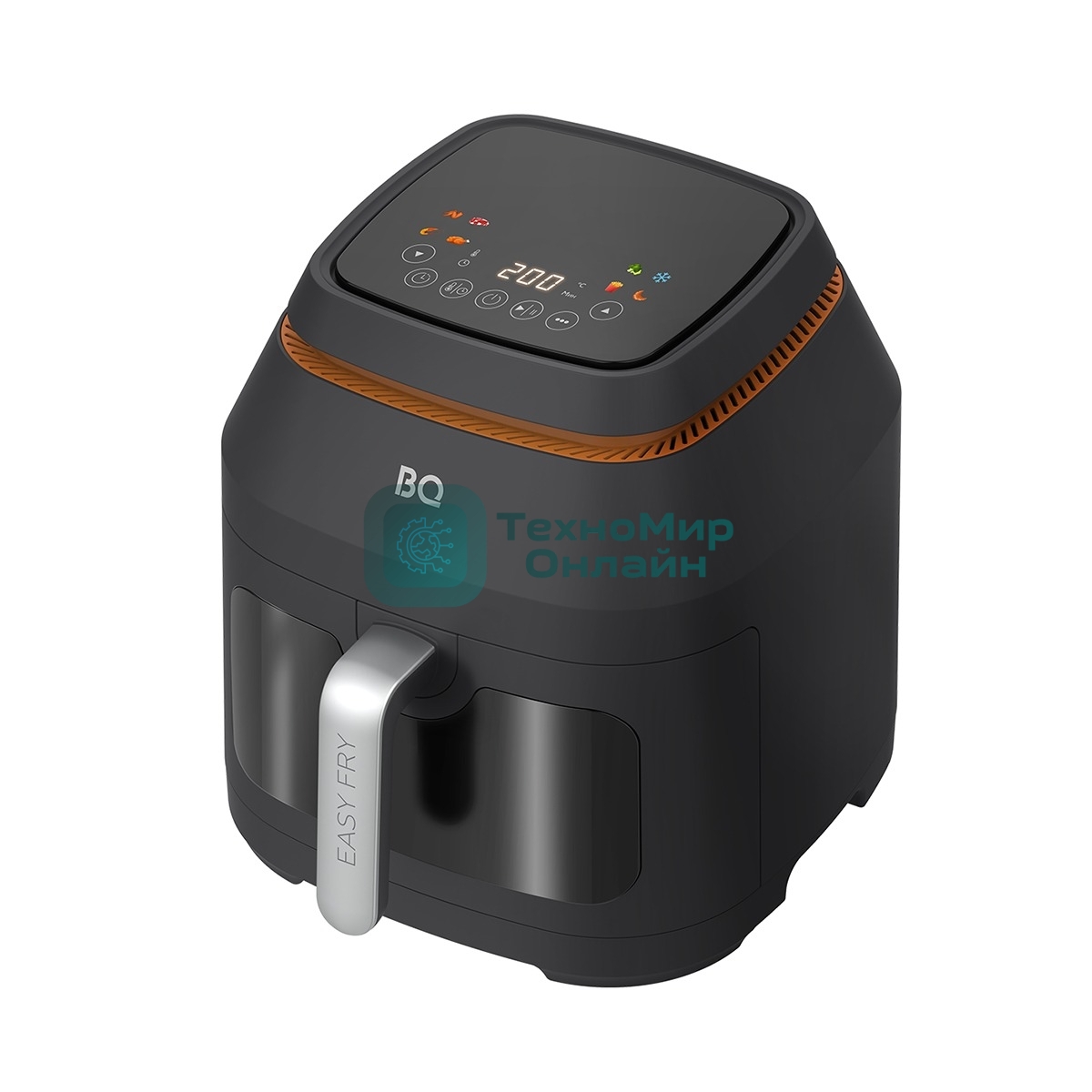 Аэрогриль BQ AF6011S, 1700 Вт, 6 л., серый