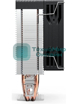 Кулер для процессора CBR CBR-CC-2115-RGB-PWM Al+Cu, 2 heat pipes, Socket 775/1155/1156/1150/1151/1200/1700/940/AM2/АМ2+/АМ3/AM3+/FM1/FM2/AM4/AM5, TDP 115W, 90mm Fan, 2600RPM, HB, RGB, PWM, 32db